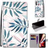 Voor OPPO Realme 5 / 5s / 5i / C3 / C3i / 6i / Narzo10 / 10A / 20A Gekleurde tekening Cross Texture Horizontale flip PU lederen tas met houder & kaartsleuven & portemonnee & lanyard (roze gro