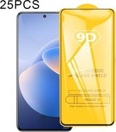 Voor vivo X60 25 PCS 9D Full Glue Full Screen Gehard Glas Film
