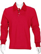 T'RIFFIC® SOLID Polosweater Brushed inside 80/20% katoen/polyester Rood size L