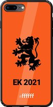 6F hoesje - geschikt voor iPhone 8 Plus -  TPU Case - Nederlands Elftal - EK 2021 #ffffff