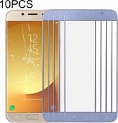 10 PCS Front Screen Outer Glass Lens voor Samsung Galaxy J7 (2017) / J730 (blauw)