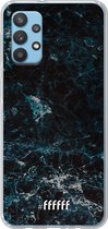 6F hoesje - geschikt voor Samsung Galaxy A32 4G -  Transparant TPU Case - Dark Blue Marble #ffffff
