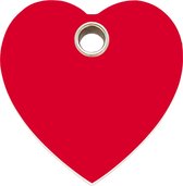 Heart III plastic dierenpenning large/groot 3,8 cm x 3,8 cm RedDingo