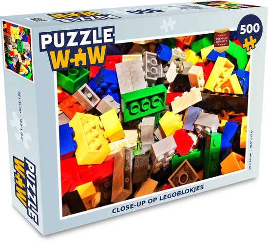 Puzzel 500 stukjes Lego - Close-up op legoblokjes puzzel 500 stukjes -  PuzzleWow... | bol.com