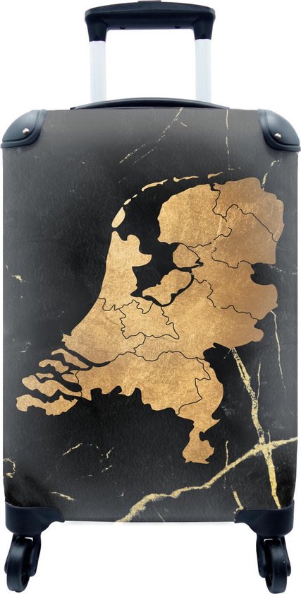 MuchoWow® Koffer - Kaart Europa - - Goud - Past binnen 55x40x20 cm en... | bol.com