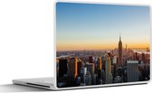 Laptop sticker - 11.6 inch - New York - Skyline - Zonsondergang - 30x21cm - Laptopstickers - Laptop skin - Cover