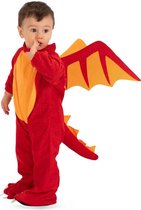 Carnival Toys Jumpsuit Draak Junior Fleece Rood/geel Maat 74