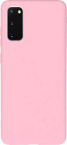 Solid hoesje Geschikt voor: Samsung Galaxy A71 Soft Touch Liquid Silicone Flexible TPU Rubber - licht roze