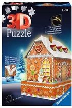 Ravensburger 3D Puzzel Peperkoekhuis + LED-Verlichting 216 Stukjes