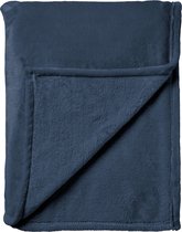 Dutch Decor - CHARLIE - Plaid 200x220 cm - extra grote fleece deken - effen kleur - Insignia Blue - blauw