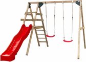 Swing King speeltoestel hout met glijbaan Celina 330cm - rood