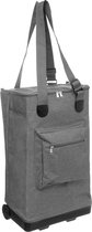 Bol.com 4goodz Opvouwbare boodschappentas met wieltjes 30 liter - grijs aanbieding
