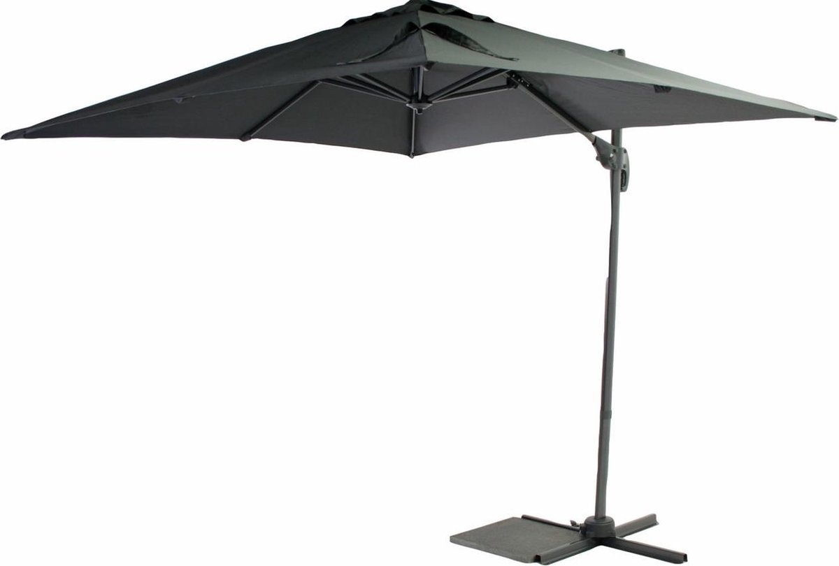 AnLi-Style Outdoor- Parasol Holo Vierkant Antraciet 2,5 x 2,5 m