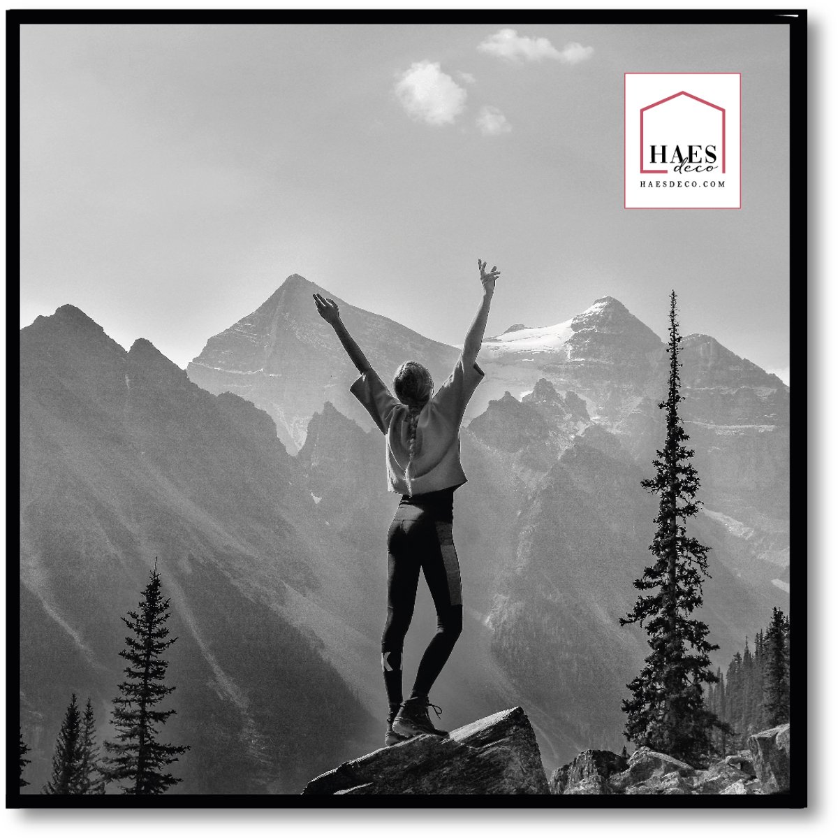 HAES deco - Kunststof fotolijst 50x50 zwart Easy Frame - EF18B