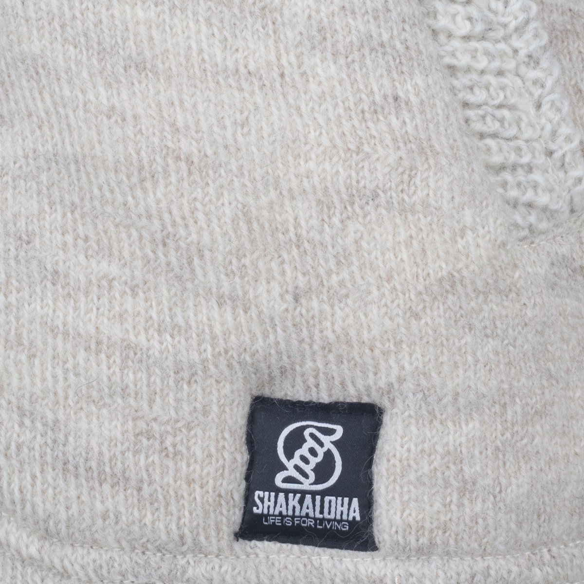 Gebreid Wollen Heren/Uni Vest van Schapenwol met Polyester Fleece voering en afneembare capuchon SHAKALOHA M Finn 3XL Beige