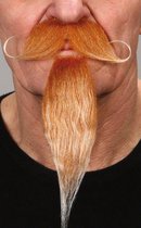 Partychimp Baardset Victor Heren Imitatiebont Rood 2-delig