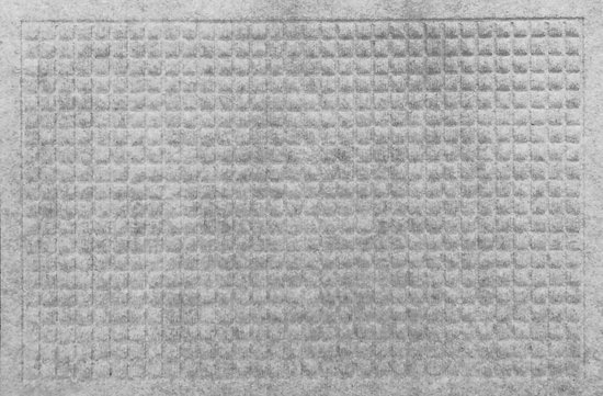 Ikado Schrapende naaldvilt deurmat vierkanten grijs 50 x 80 cm