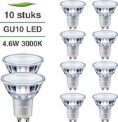 Philips GU10 LED lamp - 10-pack - 4.6W - 3000K warm wit