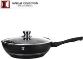 Imperial Collection 30cm Marble Coated Wok with Glass Lid