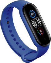 Siliconen Smartwatch bandje - Geschikt voor  Xiaomi Mi Band 5 siliconen bandje - blauw - Horlogeband / Polsband / Armband
