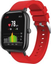 Siliconen Smartwatch bandje - Geschikt voor  Xiaomi Amazfit GTS silicone band - rood - Horlogeband / Polsband / Armband