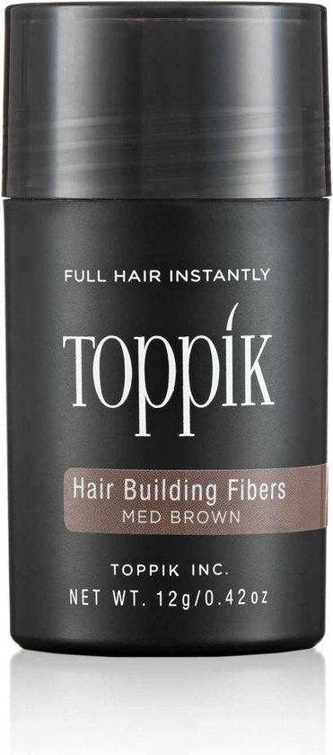 Haargroei vezels Toppik Hair Building Fibers Regular 12 gram Middenbruin