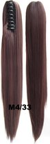 Brazilian Paardenstaart, Ponytail extensions straight – bruin / rood M4/33