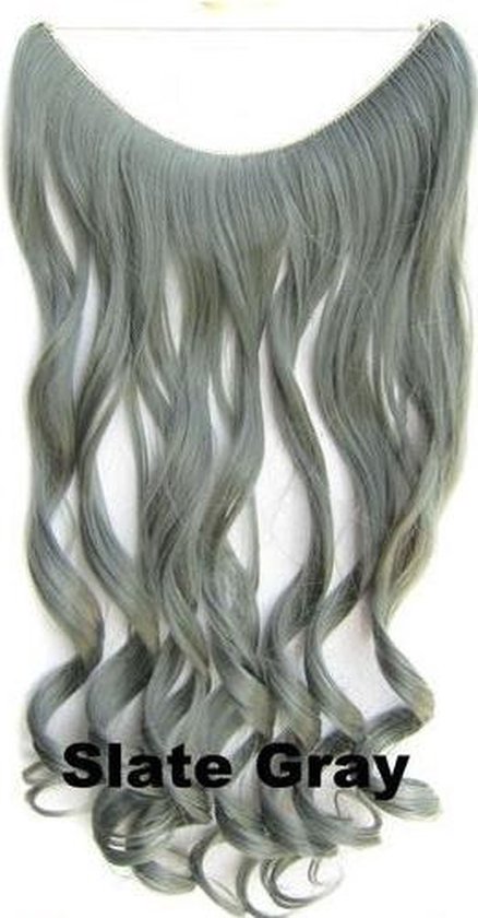 maak een foto stikstof Netjes Wire hairextensions wavy grijs - Slate Gray | bol.com
