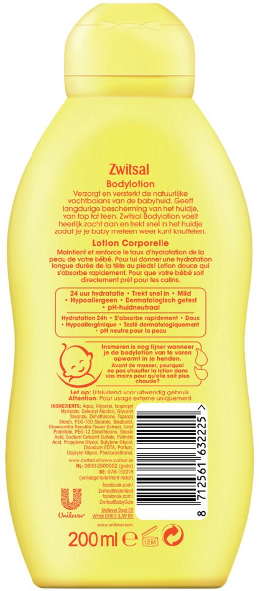 6x Zwitsal Bodylotion 200 ml van Zwitsal — afbeelding 2