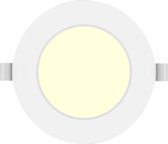 LED Downlight Pro - Igna Trinko - Inbouw Rond 4W - Warm Wit 3000K - Mat Wit - Kunststof - Ø98mm