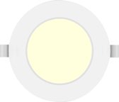 LED Downlight Pro - Igna Trinko - Inbouw Rond 4W - Warm Wit 3000K - Mat Wit - Kunststof - Ø98mm