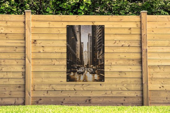 Affiche jardin - Toile jardin - Posters de jardin extérieur - Voiture - Or - Routes - 80x120 cm - Jardin