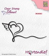 SIL092 - Clearstamp Nellie Snellen dieren condeolance - Hearts & wings - Kai4yoe - hartendief - hart met vleugel - harten - vleugels