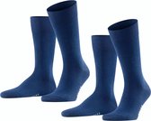 FALKE Happy 2-Pack Katoen Multipack Heren Sokken blauw - Maat 43-46