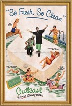 JUNIQE - Poster met houten lijst So Fresh, So Clean! Outkast -40x60