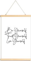 JUNIQE - Posterhanger Yourself -40x60 /Wit & Zwart