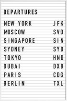 JUNIQE - Poster in kunststof lijst Departure New York -40x60 /Wit &