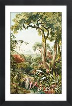 JUNIQE - Poster met houten lijst Botanical Forest -13x18 /Grijs &