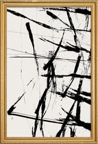 JUNIQE - Poster met houten lijst Neven -20x30 /Grijs & Zwart