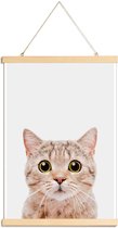 JUNIQE - Posterhanger Kitten -20x30 /Bruin