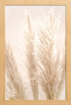 JUNIQE - Poster in houten lijst Pampas Reed 8 -40x60 /Ivoor & Wit