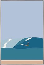 JUNIQE - Poster met kunststof lijst Fornøjelse Surf No. 03 -20x30