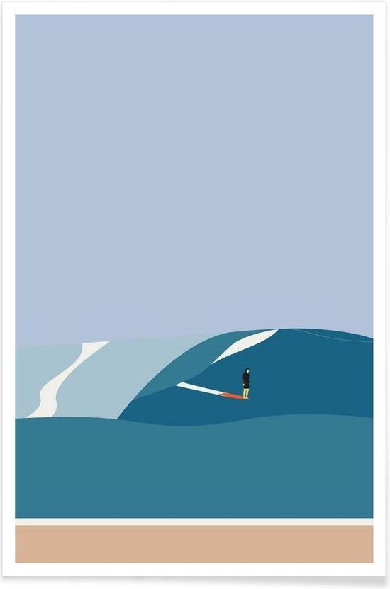JUNIQE - Poster Fornøjelse Surf No. 03 -20x30 /Kleurrijk