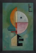 JUNIQE - Poster met houten lijst Kandinsky - Upward -13x18 /Groen &