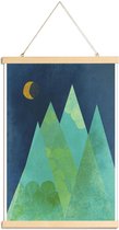 JUNIQE - Posterhanger Norway -30x45 /Blauw & Groen