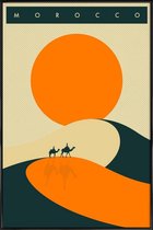 JUNIQE - Poster in kunststof lijst Morocco -40x60 /Ivoor & Oranje