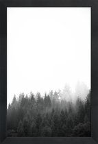 JUNIQE - Poster met houten lijst Walk Through The Forest -13x18 /Grijs