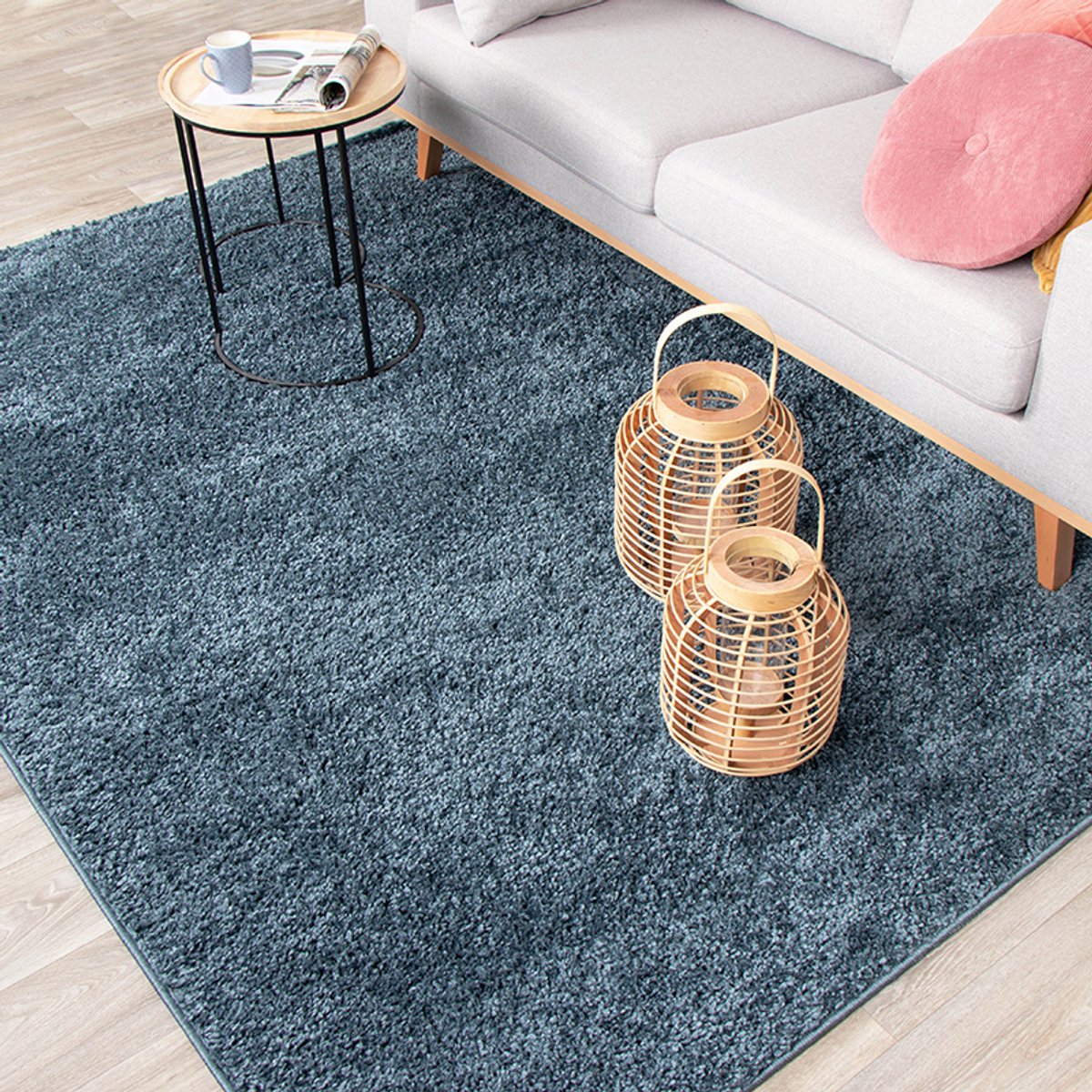 NATURL. Hoogpolig vloerkleed - Lofty Blauw - 230x330cm