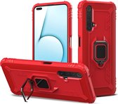 Mobigear Armor Ring Hardcase voor de Realme X50 - Rood