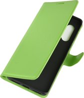 Motorola Edge Plus Hoesje - Mobigear - Classic Serie - Kunstlederen Bookcase - Groen - Hoesje Geschikt Voor Motorola Edge Plus